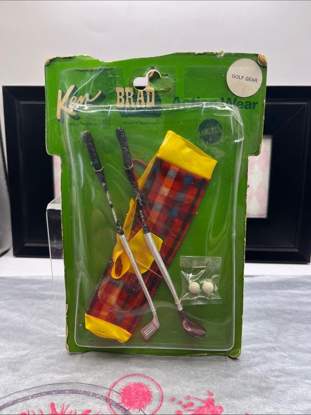 Mattel Ken & Brad  Action Wear Gold Clubs and Accessories NRFP